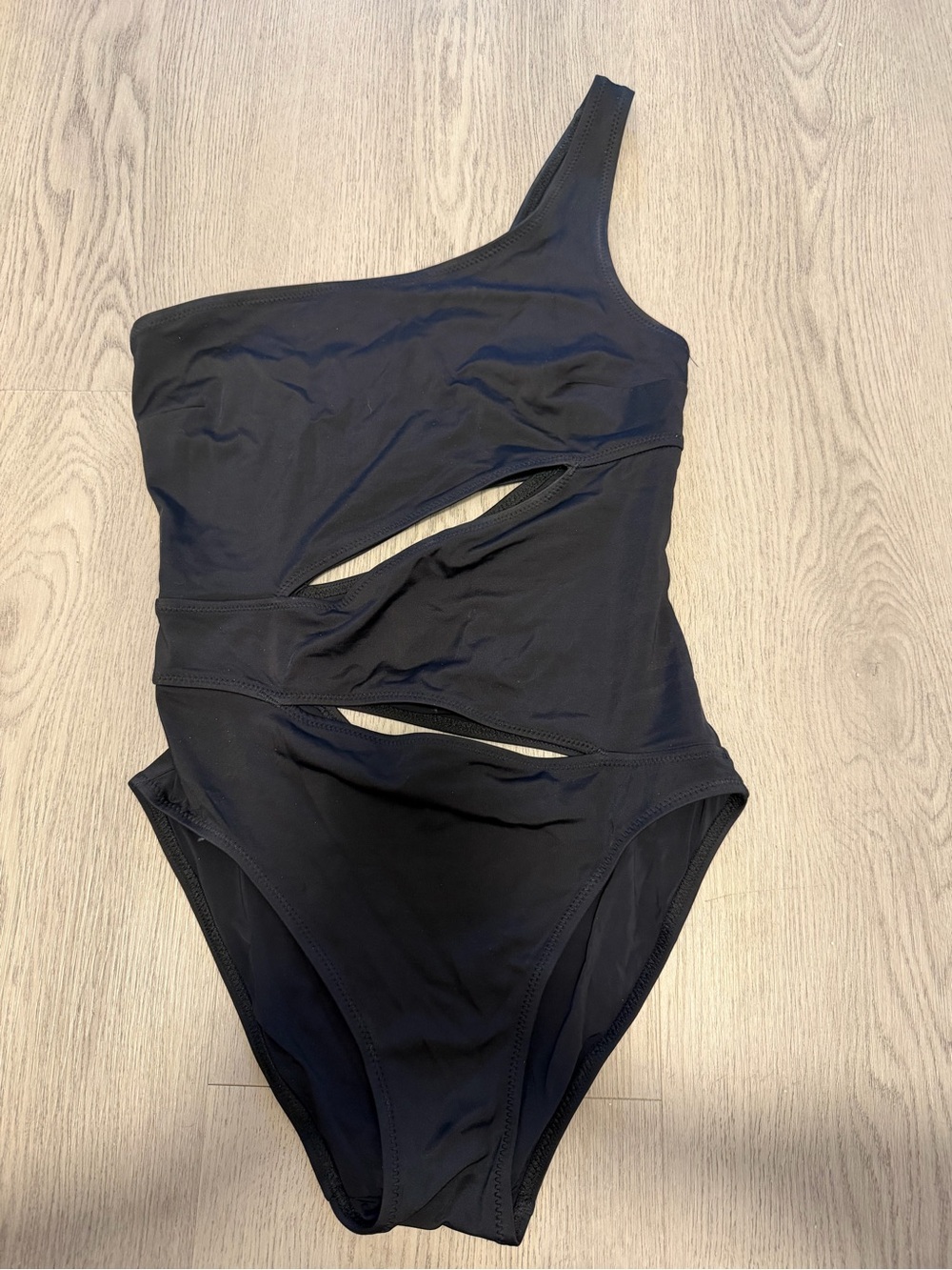 Solid & Striped Swim One Shoulder Cutouts One Piece